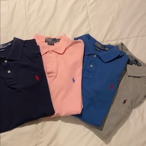 Selling 4 polo shirts in a bundle sale
